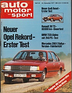 Seite 1 von auto motor und sport Nr. 24 / 1977