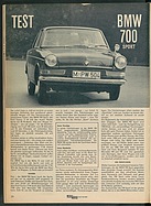 Testbericht: Test BMW 700 Sport (auto motor und sport / Nr. 23 / 1960 - Seite 20)