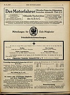 Seite 1 von ADAC Motorfahrer Nr. 21 / 1917 vom 26.05
