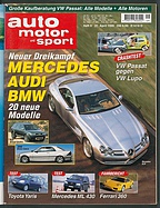 Seite  von Übersicht: auto motor und sport / Nr. 9 / 1999 - Titelseite