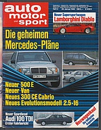 Seite  von Übersicht: auto motor und sport / Nr. 3 / 1990 - Titelseite