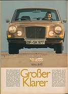 Testbericht: Grosser Klarer - Test Volvo 164 E (auto motor und sport / Nr. 7 / 1972 - Seite 76)