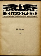 Seite 1 von ADAC Motorfahrer Nr. Jahresverzeichnis / 1917 vom 01.01