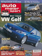 Seite  von Übersicht: auto motor und sport / Nr. 9 / 2003 - Titelseite