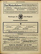 Seite 1 von ADAC Motorfahrer Nr. 29 / 1916 vom 15.07
