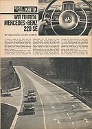 Testbericht: Wir fuhren - Mercedes-Benz 220 SE (auto motor und sport / Nr. 9 / 1964 - Seite 31)