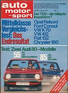 Seite 1 von auto motor und sport Nr. 1 / 1973