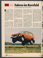 Testbericht: Fahren im Kornfeld - Test Lada Niva (auto motor und sport / Nr. 20 / 1978 - Seite 106)