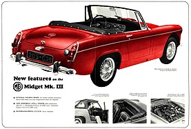 MG Midget Mark III - Prospekt (1967, engl.) - Seiten 2 und 3