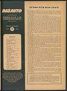Page 1 of Übersicht: Das Auto / Nr. 11 / 1947 - Titelseite