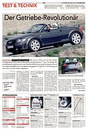 Testbericht: Der Getriebe-Revolutionär - Audi TT Roadster 3.2 quattro (AR-Zeitung Nr. 36 / 2003 vom 4. September 2003 - Seite 17)