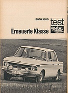 Testbericht: Erneuerte Klasse - BMW 1800 (auto motor und sport / Nr. 19 / 1968 - Seite 24)