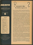 Seite 1 von Übersicht: Das Auto / Nr. 5 / 1948 - Titelseite