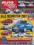 Seite  von Übersicht: auto motor und sport / Nr. 25 / 2006 - Titelseite