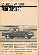 Testbericht: Wir fuhren: Audi Super 90 (auto motor und sport / Nr. 6 / 1967 - Seite 22)