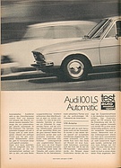 Testbericht: Test Audi 100 LS Automatic (auto motor und sport / Nr. 17 / 1970 - Seite 30)