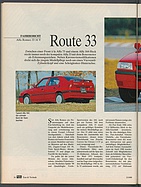 Testbericht: Route 33 - Fahrbericht Alfa Romeo 33 16 V (auto motor und sport / Nr. 2 / 1990 - Seite 34)