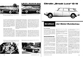 Testbericht: Testbericht Citroën ID 19 Break (1962) - Motor Rundschau 24/1962 - Seiten 1038 und 1039