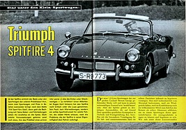 Testbericht: Test Triumph Spitfire 4 - Hobby 14 1963 - Seiten 44 und 45