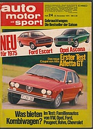Seite 1 von auto motor und sport Nr. 24 / 1974