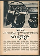 Testbericht: Königstiger - Test Alfa Romeo Giulia Super (König-Tuning) (auto motor und sport / Nr. 21 / 1971 - Seite 58)