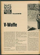 Testbericht: V-Waffe - Ford 20M RS (auto motor und sport / Nr. 7 / 1969 - Seite 44)