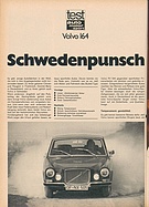 Testbericht: Test Volvo 164 (auto motor und sport / Nr. 9 / 1970 - Seite 116)