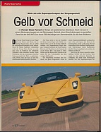 Testbericht: Gelb vor Schneid - Fahrbericht Ferrari Enzo (auto motor und sport / Nr. 16 / 2002 - Seite 28)
