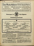 Seite 1 von ADAC Motorfahrer Nr. 7 / 1916 vom 12.02