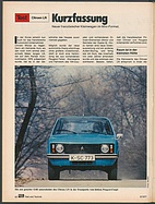 Testbericht: Kurzfassung - Test Citroen LN (auto motor und sport / Nr. 9 / 1977 - Seite 60)