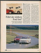 Testbericht: Fährt der stärkere Ford fort? (Vergleich Sierra Basis mit Cosworth) (auto motor und sport / Nr. 7 / 1989 - Seite 26)