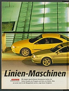 Testbericht: Linien-Maschinen – Doppeltest Mittelklasse-Coupés (auto motor und sport / Nr. 25 / 1998 - Seite 80)