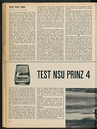 Testbericht: Test NSU Prinz 4 (auto motor und sport / Nr. 23 / 1961 - Seite 18)