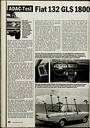 Testbericht: ADAC Test Fiat 132 GLS 1974 (ADAC Motorwelt Nr. 11 vom 1. November 1974 - Seite 40)
