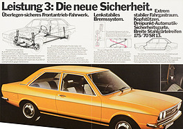 Audi 80 GT – Verkaufsprospekt (1973) – Seite 8 und 9