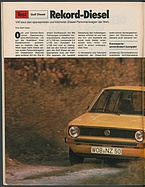 Testbericht: Rekord Diesel - Test VW Golf-Diesel (auto motor und sport / Nr. 25 / 1976 - Seite 36)