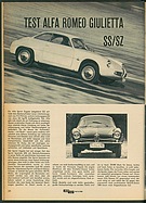 Testbericht: Test - Alfa Romeo Giulietta SS und SZ (auto motor und sport / Nr. 8 / 1962 - Seite 28)