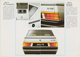 Alfa Romeo 75 - Verkaufprospekt (1986) - Seiten 9 und 10