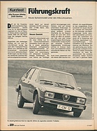 Testbericht: Führungskraft - Kurztest Alfa Romeo Alfetta 2000 Berlina (auto motor und sport / Nr. 11 / 1977 - Seite 116)