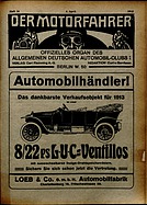 Seite 1 von ADAC Motorfahrer Nr. 14 / 1913 vom 04.04