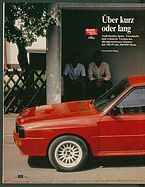 Testbericht: Über kurz oder lang - Vorstellung Audi Quattro Sport (auto motor und sport / Nr. 17 / 1983 - Seite 8)