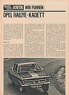 Testbericht: Test Opel Rallye Kadett (auto motor und sport / Nr. 3 / 1967 - Seite 25)
