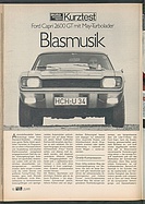 Testbericht: Blasmusik - Ford Capri 2600 GT mit May-Turbolader (auto motor und sport / Nr. 25 / 1971 - Seite 82)