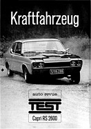 Testbericht: Kraftfahrzeug - Test Ford Capri RS 2600 - Auto Revue 9/1971 - Seite 18