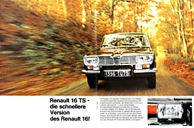 Renault R16 und R16 TS - Verkaufsprospekt (1971) - Seiten 12 und 13