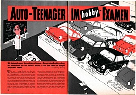 Testbericht: Vergleich der Auto-Teenager - Hobby 5/1960 - Seiten 60 und 61