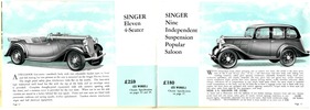 Singer Cars - Gesamtprogramm 1935 - Seiten 12 und 13