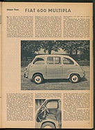Testbericht: Unser Test - Fiat 600 Multipla (auto motor und sport / Nr. 24 / 1956 - Seite 17)