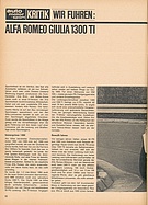 Testbericht: Wir fuhren: Alfa Romeo Giulia 1300GT (auto motor und sport / Nr. 11 / 1966 - Seite 32)