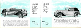 Singer Cars - Gesamtprogramm 1935 - Seiten 20 und 21